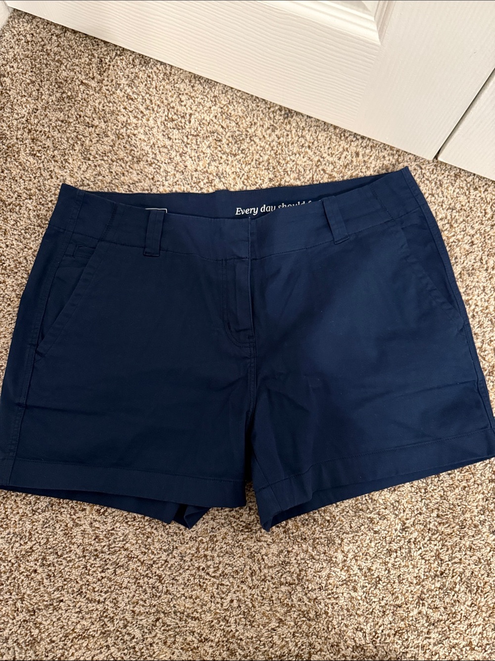 Women's Navy Casual Stretch Shorts. Vineyard Vines